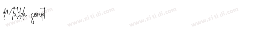 Matilda script字体转换